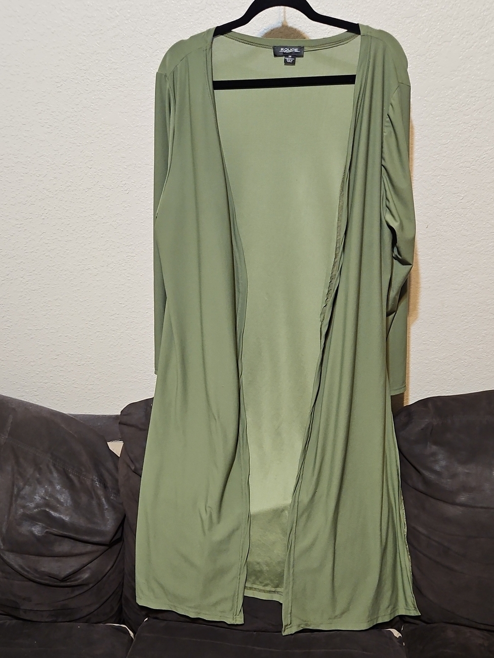 Rogue Olive Green Open-Front Cardigan
